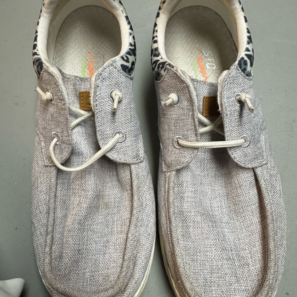 Women's Casual Slip-On Loafers in Light Gray